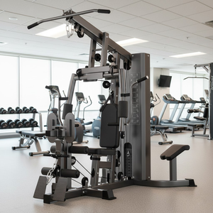 APEXHQ Station d'entraînement tout-en-un avec système de poulies et pile de poids – Équipement d'exercice multifonctionnel - Product Image 1