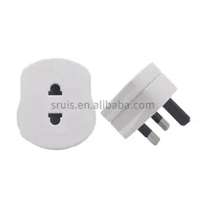 (Goods in stock)shaver only plug euro to UK plug adaptor white fire retardant V0 grade ROHS material
