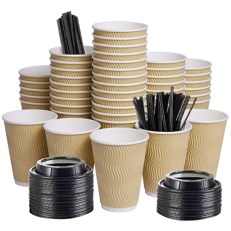 Factory hot sale eco friendly disposable paper coffee cups takeaway paper cups for hot drinks