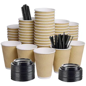 Заводская распродажа, экологически чистые одноразовые бумажные кофейные чашки, бумажные стаканчики для горячих напитков