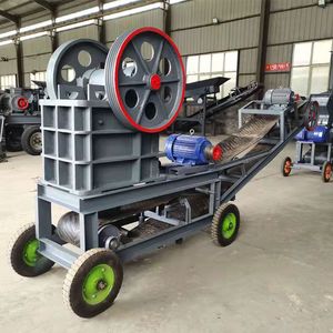 Concasseur à mâchoires compact PE 250x400, capacité 5-20tph, équipement de concassage de roche portable, diesel/électrique en option pour carrière - Product Image 1