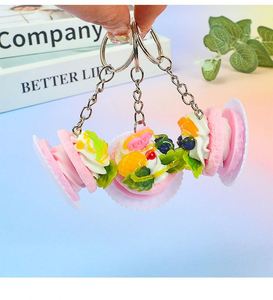 Cake Keychains for Women Men Girls DIY Material 3D Cute Cartoon Food <b>Key</b> <b>Chain</b> - Product Image 3