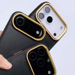 Coque de téléphone abordable à motif personnalisé, nouveau design bicolore avec rainures, motif <span class=keywords><strong>dessin</strong></span>, cinq anneaux métalliques pour iPhone 17 16 15 Pro <span class=keywords><strong>Max</strong></span> - Product Image 6