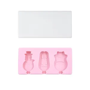 Set Van 6 Stuks Silicone Ice Popsicle Mallen Set Ijs Gereedschap Plastic Popsiclestok Ijs Schimmel Met Logo