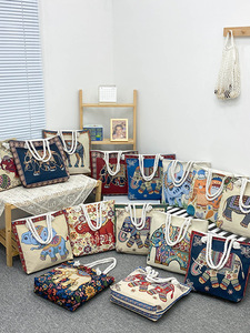 Sac à main pour femme <span class=keywords><strong>de</strong></span> style ethnique avec broderie d'éléphant, bandoulière en corde <span class=keywords><strong>de</strong></span> <span class=keywords><strong>chanvre</strong></span>, sac à bandoulière en toile brodée - Product Image 4