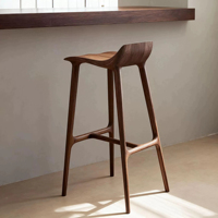 Tabouret de bar vintage en bois massif avec pédale, idéal pour bar à domicile, café, pub, hôtel et usage occasionnel