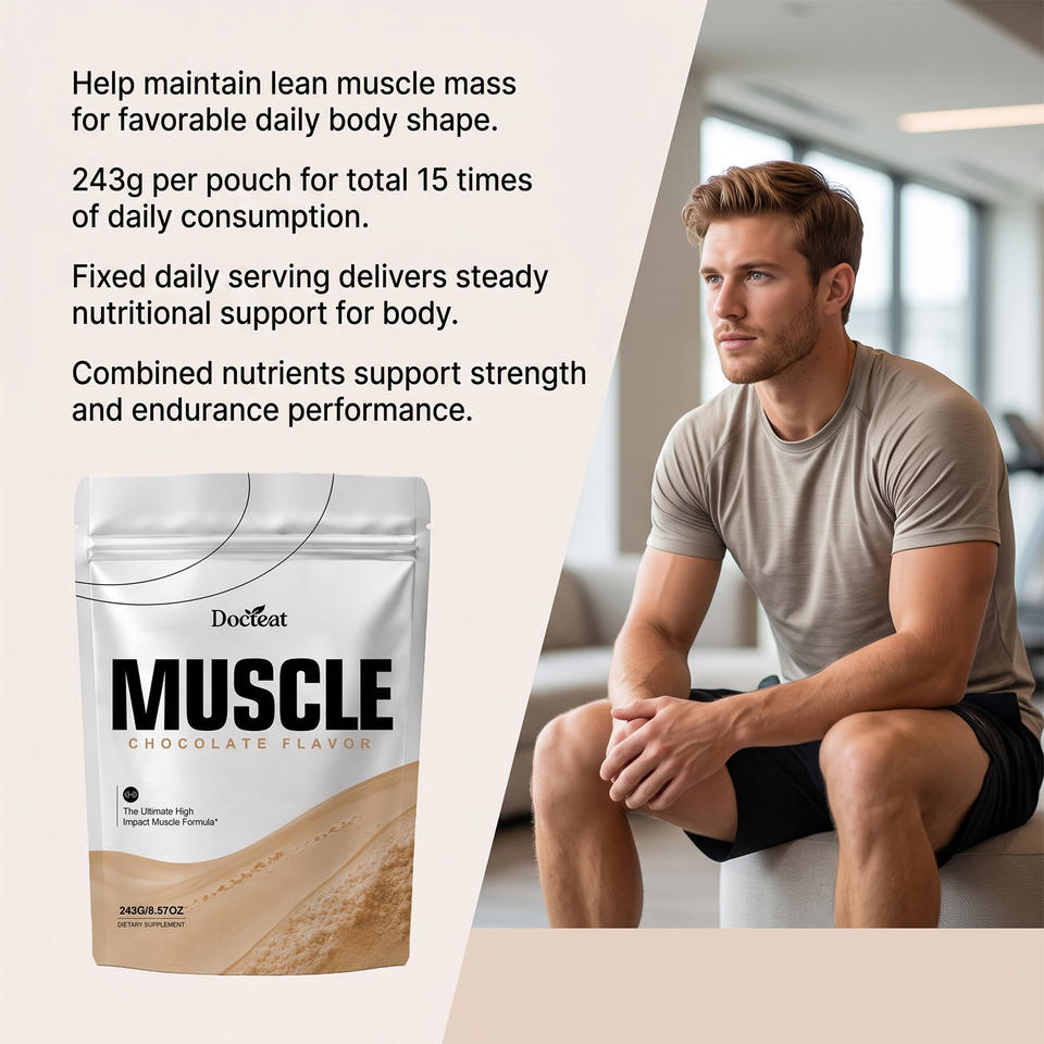 Premium Chocolate Flavor Muscle Nutrition Powder for Gym Fitness Daily ...