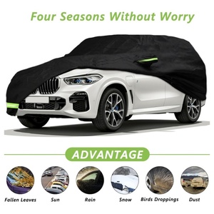 Housses de voiture personnalisées imperméables 210T pour BMW X5/X5M X6/X6 M 2007-2024 avec sangle coupe-vent et fermeture éclair à porte unique - Product Image 3