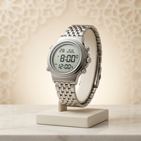 Jam Tangan Azan ALFATIHA Bahan Aluminium Alloy Penunjuk Kiblat dan Waktu Sholat untuk Wanita