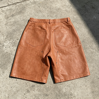 Shorts de travail cargo en daim délavé à l'acide, taille haute, double genouillère, pour hommes, fabriqués sur mesure par YSJY