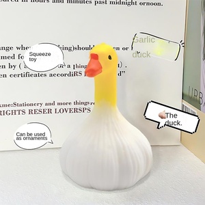 Jouet anti-stress en forme de canard à l'ail, style bouddhiste, ultra-mignon, un canard à l'ail viral pour l'équilibre émotionnel – votre décompression au bureau - Product Image 4
