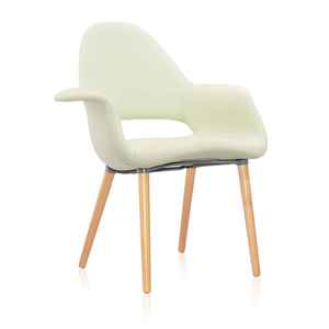 Chaise de salle à manger moderne en tissu siège en PP avec pieds en <span class=keywords><strong>bois</strong></span> design nordique pour salon café restaurant <span class=keywords><strong>fauteuil</strong></span> confortable - Product Image 2