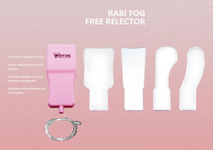 Riflettore senza nebbia in acciaio inox bocca dentale specchio ortodontico foto Kit con manico in Silicone e Ultra-alta definizione - Product Image 2