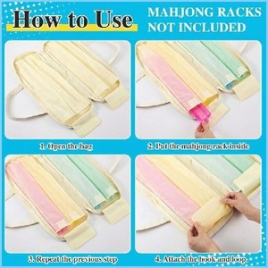 Bolso de Mano de Lona Personalizado al por Mayor para Mujer, con Estampado de Mahjong, Bolso Tote Rectangular Grande, Bolso de Viaje para Damas, Fabricante OEM - Product Image 5