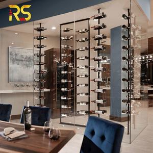 Portabottiglie in acrilico moderno con luce a LED su misura per cantina vino galleggiante porta espositore per Home Bar - Product Image 5