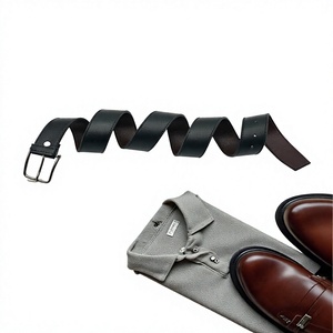 BS INTERNATIONAL - Accesorios para Hombre, Hebilla Cuadrada de Acero con Piel de Vaca Ecológica, Color Negro, Estilo Vintage, Artesanal, Duradera, 3.8 - Product Image 5
