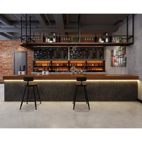 Table de bar en bois moderne de luxe sur mesure, comptoir de réception pour pub, bar à domicile, hôtel, restaurant, durable et écologique