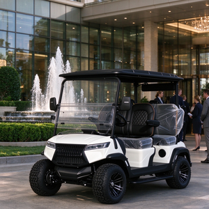 Carrito de Golf Eléctrico Elevado de 4 Plazas con Parabrisas, Buggy de Golf Privado para Viviendas Residenciales - Product Image 1
