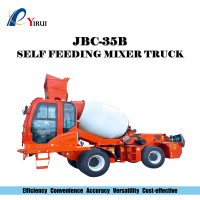 Camion malaxeur à alimentation automatique JBC-35BSELF : Un investissement solide pour les travaux exigeants, offrant une excellente valeur avec des spécifications améliorées