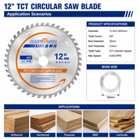 Lame de scie circulaire TCT 305 mm 40 dents haute efficacité pour la coupe de bois et de sciages – Idéale pour le travail du bois brut