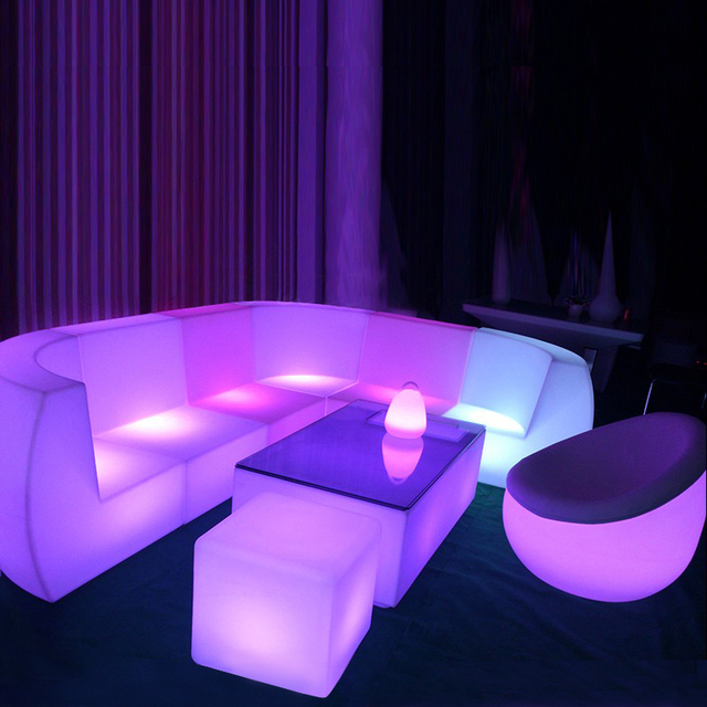 16 Inch IP65 Waterproof Square LED Cube Light with Wireless Remote Control RGBW Colors for Outdoor Dining & Park Use