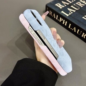 Custodia in pelle di lusso con struttura in pelle lucida custodia per telefono cellulare per <span class=keywords><strong>iPhone</strong></span> <span class=keywords><strong>12</strong></span> 13 Pro 14 15 Plus 16 Pro Max custodia per telefono - Product Image 3