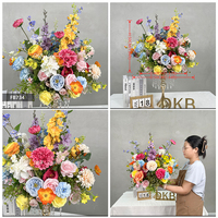 Bouquet de fleurs artificielles en forme de boule, style Gypsophile, fabriqué à la main par DKB Factory Direct, pour décoration de mariage, centre de table de Noël