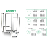 Sistem Display Kain Portabel Dua Sisi 496MM Perakitan Cepat Rangka Aluminium Modular Lubang Besar Kompatibel Pameran