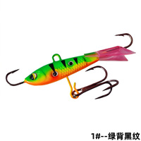 Jig de pêche sur glace transfrontalier pour appâts vivants, pêche hivernale 10g/15g avec hameçons pour bar, carpe, truite, ensemble en boîte