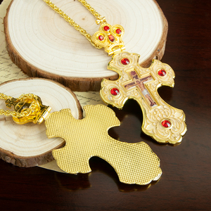 HT Fashion Croce Pettorale Ortodossa con Crocifisso di Gesù Icona Religiosa per Sacerdote Pastore Vescovo Regalo Spirituale per la Chiesa - Product Image 4