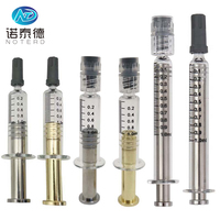 Seringues en verre borosilicate abstraites avec piston métallique, pour distillat, 1 ml, 2,25 ml, 3 ml, 5 ml, 10 ml, fournies en DDP