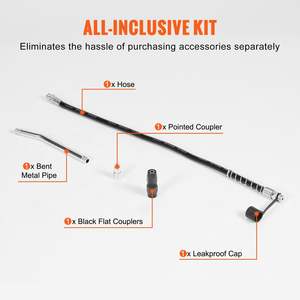 Pistolet à graisse professionnel Db Wholesale 6000 PSI 14 oz 17,72 pouces avec poignée en acier et buse manuelle robuste - Product Image 5