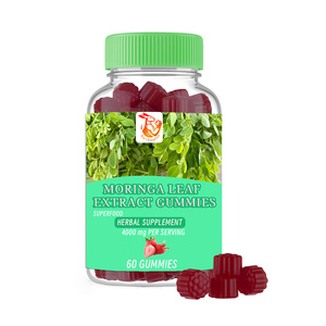 Complément alimentaire en gommes de feuilles de Moringa bio à marque privée, sans sucre, pour la perte de poids, stimulant le métabolisme et l'énergie, Moringa Gu - Product Image 1