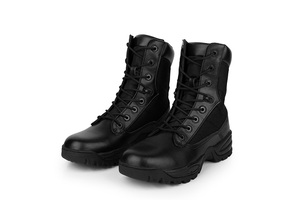 Bottes de combat TST44 légères, imperméables, noires, en cuir véritable, antidérapantes, pour la chasse. - Product Image 4