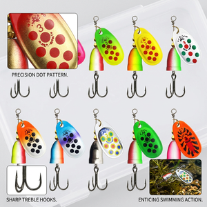 Angelköder Spinnerbait aus Hartmetall mit Dreifachhaken für Barsch, Forelle, Lachs, Süßwasser- und Salzwasser-Angeln, Angelzubehör - Product Image 1