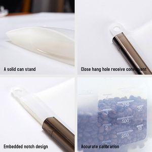 Sacs de conservation alimentaire réutilisables en silicone avec fermeture éclair pour fruits et légumes, usage domestique, préservent la fraîcheur, plusieurs tailles (500ml-4000ml) - Product Image 3