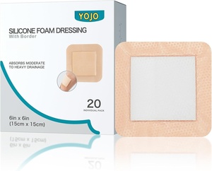 YOJO Apósito de Espuma de Silicona Adhesivo Impermeable Personalizado 15x15cm para Cuidado de Heridas Clase I, Vida Útil de 3 Años - Product Image 1