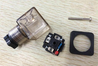 Prise de valve transparente 24V, accessoires de connexion électromagnétique industrielle