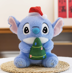 Peluche Natalizio Stitch da 25cm, Super Morbido in Cotone Organico e PP, Ornamento Decorativo, Bambola Antistress con Piccolo Oggetto Dorato - Product Image 5