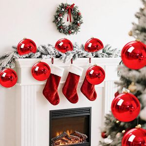 3/4/6/8/10/15/20/25/30/40/50/60cm Xmas <b>Large</b> Plastic Christmas Ball Silver Red Gold Shatterproof Christmas Ball Tree Ornaments - Product Image 2