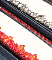 Accessoires intérieurs pour voiture Xingyue pour femmes et filles, miroir rétroviseur avec paillettes, cristaux, strass, diamants, ABS + strass, protection