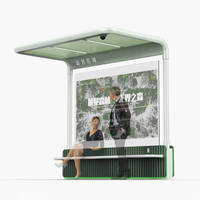 Borne d'attente pour bus homologuée CE avec chaise d'attente et panneau lumineux urbain