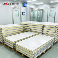 Panneau sandwich métallique isolé avec âme en mousse de polyuréthane pour chambre froide et congélateur, idéal pour le stockage de glace