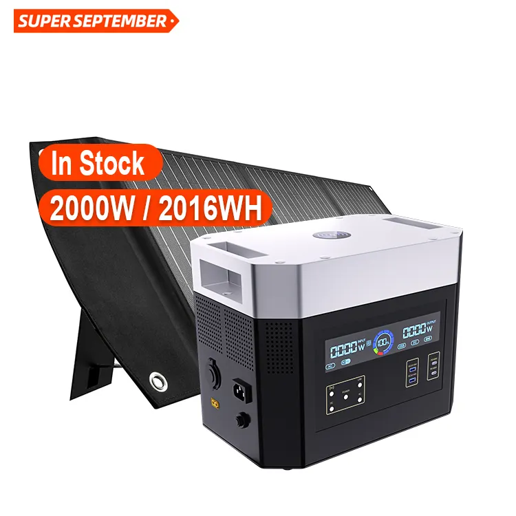 Outdoor LiFePO4 generatore di corrente a batteria 220V 230v EU UK generatore di corrente con pannello solare