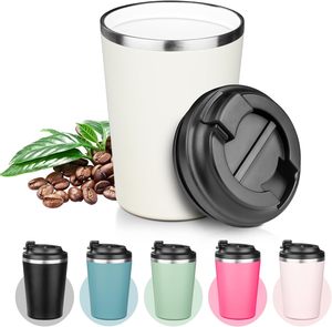 แก้วกาแฟสแตนเลสสุญญากาศแบบสองชั้น ขนาด 12 ออนซ์ 350 มล. ผลิตตามสั่งขายส่ง ป้องกันการรั่วซึม เหมาะสำหรับเดินทางและเป็นของขวัญ - Product Image 1
