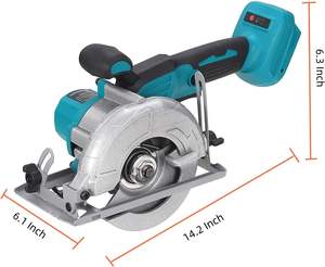 <span class=keywords><strong>Scie</strong></span> <span class=keywords><strong>circulaire</strong></span> sans fil sans balais de 5 pouces, 6500 tr/min, compatible avec batterie 18V, lame de 20 mm, <span class=keywords><strong>règle</strong></span> graduée, compacte, 300W, coupe de 150 mm - Product Image 2