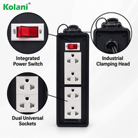 Caja de Enchufes Industriales Kolani IP44 Resistente a la Intemperie, con Interruptor de Encendido con Indicador Rojo, PVC Ignífugo para Taller y Construcción
