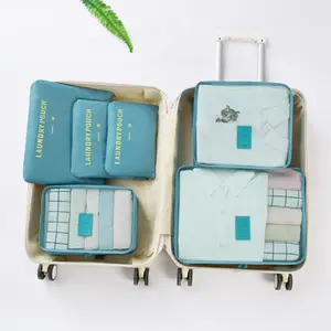 2020 Fashion 6 pcs Various Sizes Packing Cubes Set Travel Garment Travel+ Bag Luggage Organizers With Laundry Bag