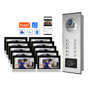 10 nút cho đa căn hộ 9 inch màn hình tuya wifi thông minh <span class=keywords><strong>video</strong></span> cửa điện thoại với IP 65 máy ảnh không thấm nước Interphone - Product Image 1