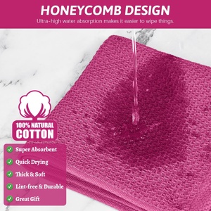 Serviette en maille polyester carrée OEM ODM, super absorbante, séchage rapide, pour le nettoyage, le dépoussiérage et le lustrage, chiffon à vaisselle pour la cuisine - Product Image 4